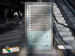 Verplaatsbare routezuil voor binnen